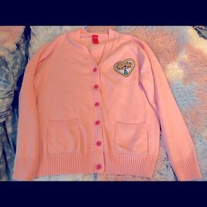 Adorable hey Arnold pink cardigan